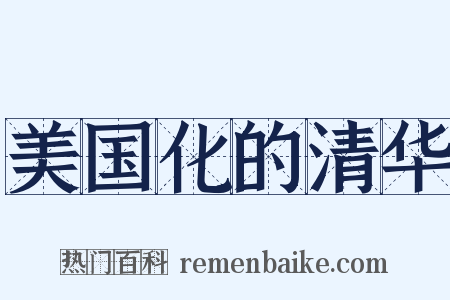 美国化的清华是什么意思的图片